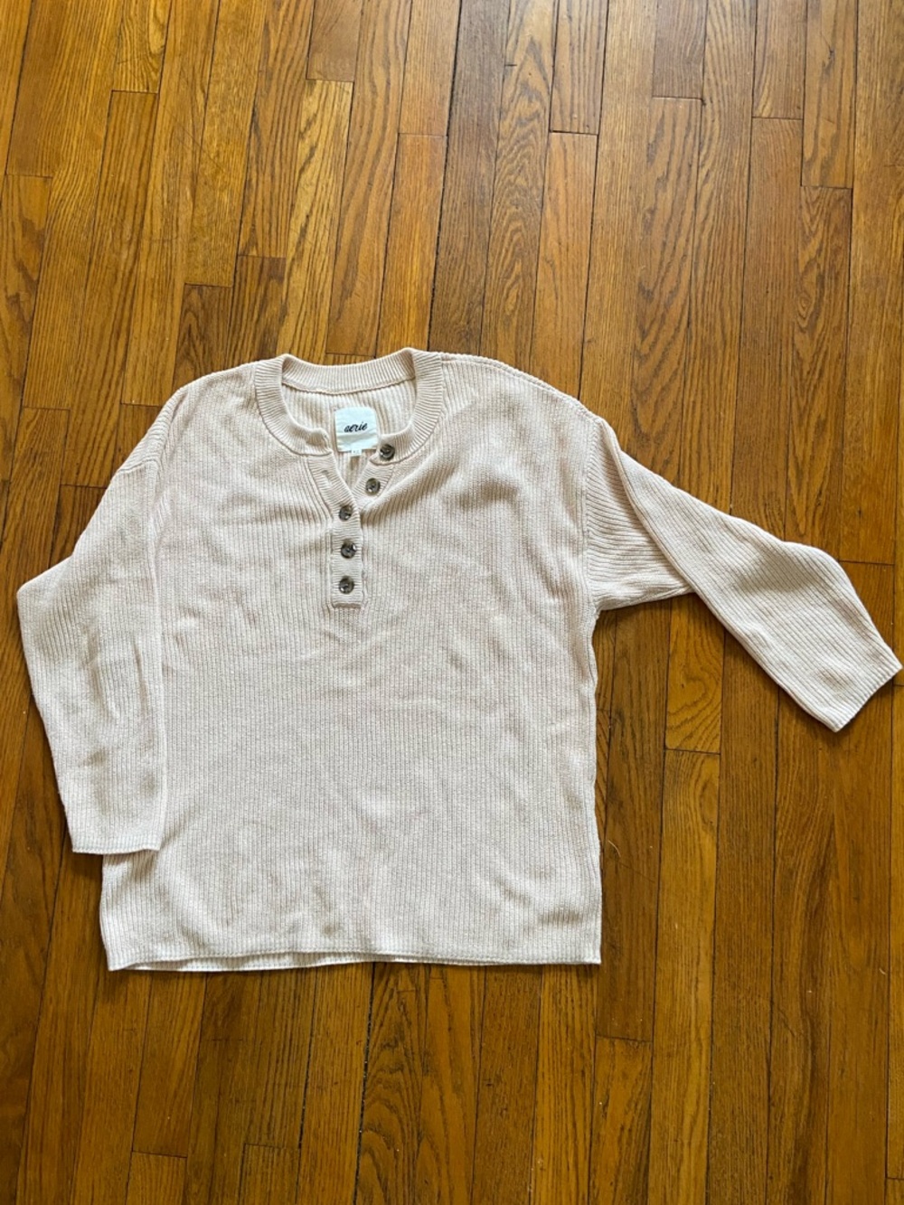 Aerie blush pink knit henley